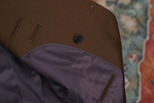 Brown Wool Double-Breasted Suit – Inspired by Classic Men’s Wool Suits Plus Size